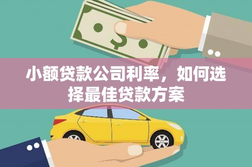 五峰小额贷款公司利率，如何选择最佳贷款方案