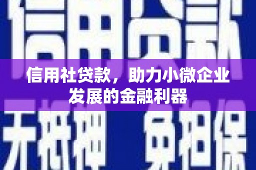 五峰信用社贷款，助力小微企业发展的金融利器