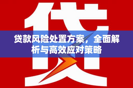 五峰贷款风险处置方案，全面解析与高效应对策略