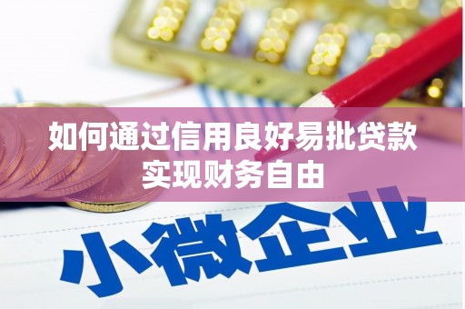 五峰如何通过信用良好易批贷款实现财务自由
