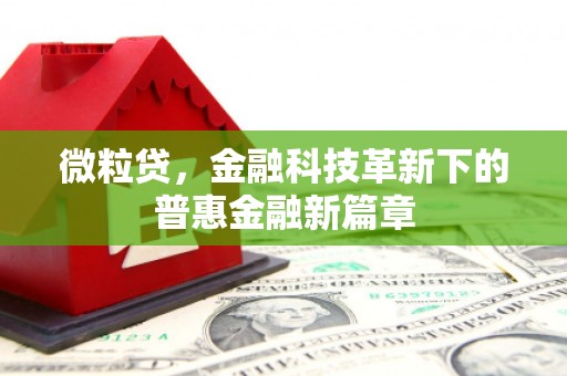 五峰微粒贷，金融科技革新下的普惠金融新篇章