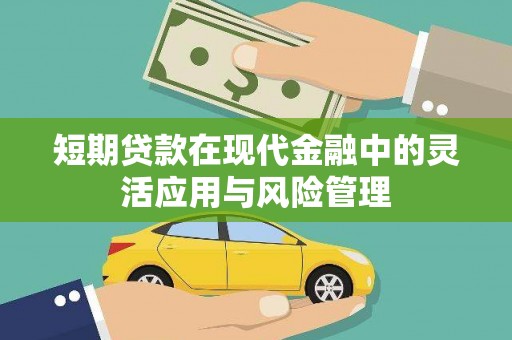 五峰短期贷款在现代金融中的灵活应用与风险管理