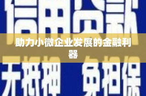 五峰助力小微企业发展的金融利器
