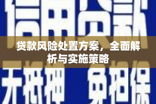 五峰贷款风险处置方案，全面解析与实施策略